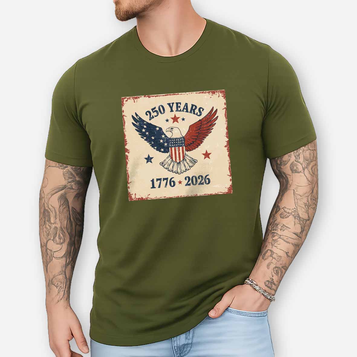 Maturelion American 250th Anniversary Cotton T-shirt