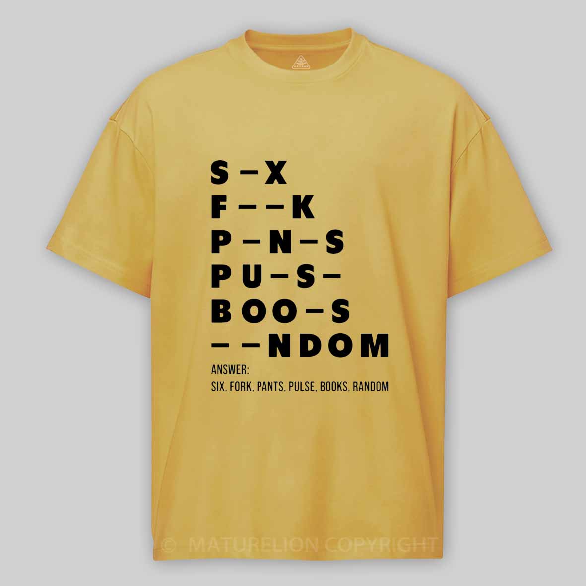 Maturelion Funny Adult Dirty Mind Questions Cotton T-shirt