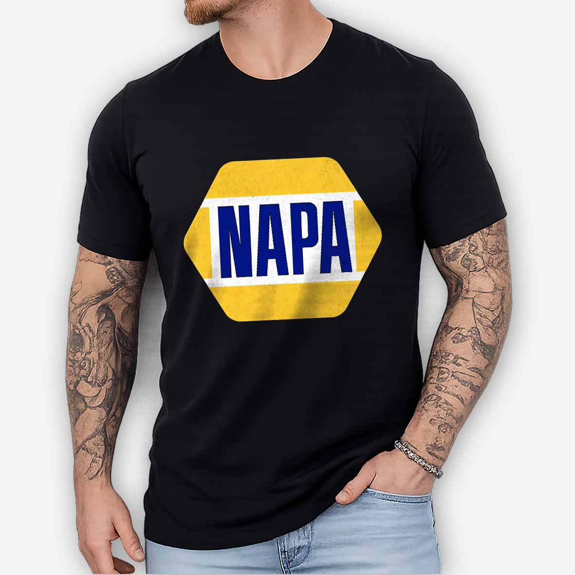 Maturelion Vintage Napa Automotive Parts 1965 Cotton T-shirt