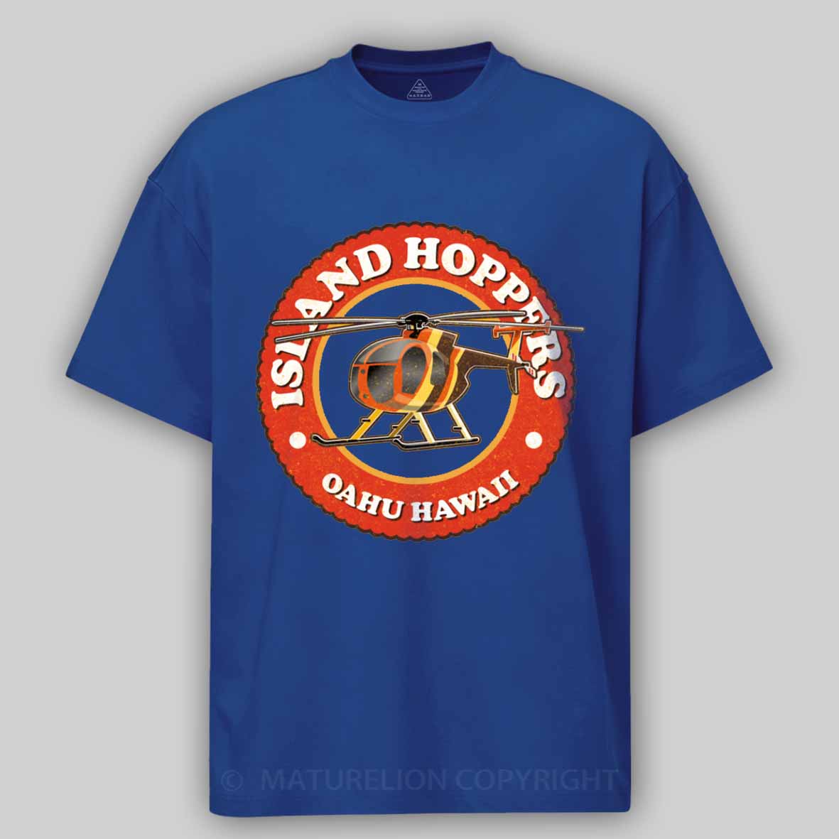 Maturelion Island Hoppers Oahu Hawaii retro look, worn effect Cotton T-shirt