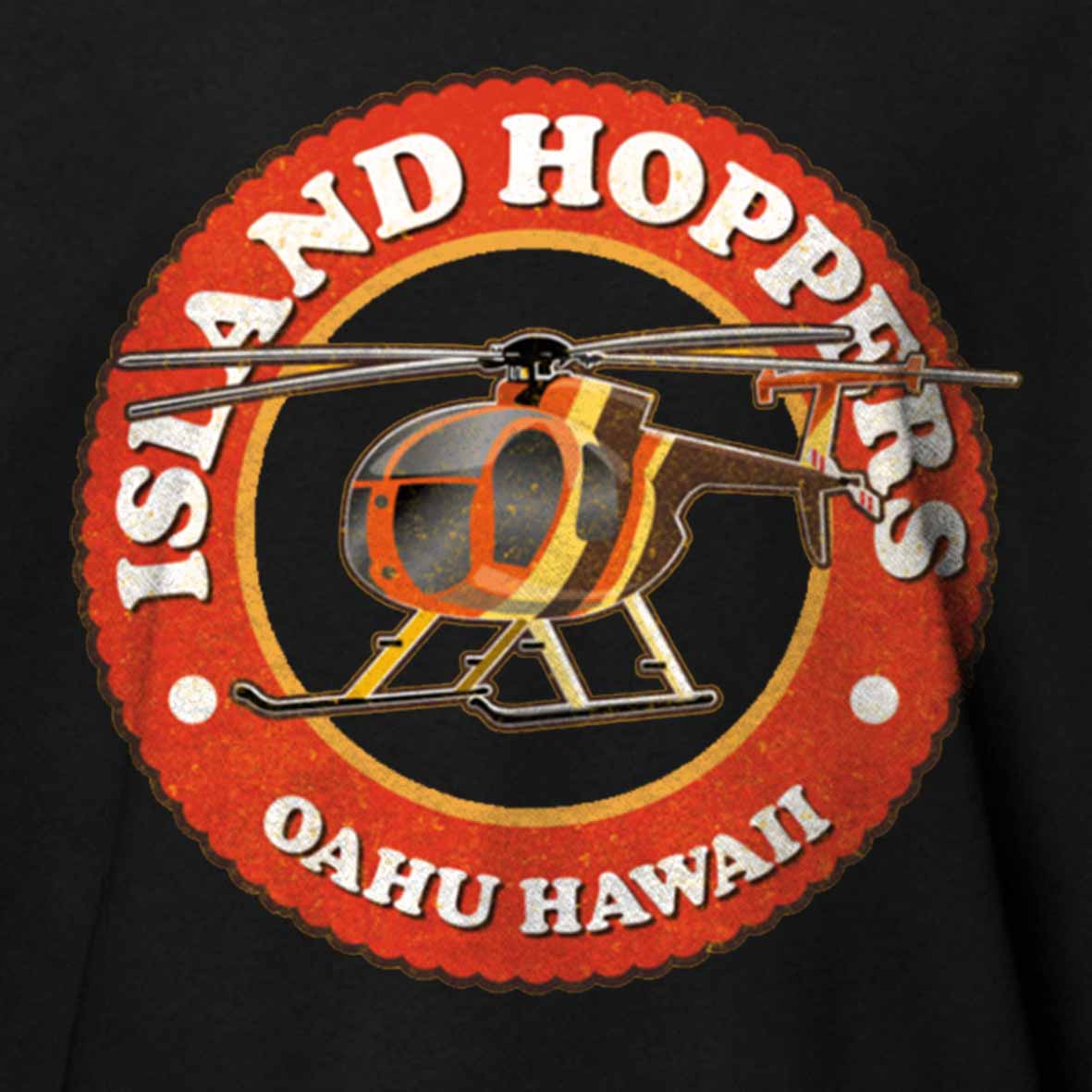 Maturelion Island Hoppers Oahu Hawaii retro look, worn effect Cotton T-shirt