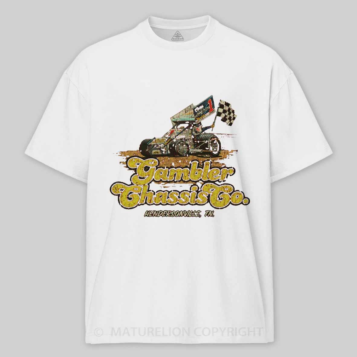 Maturelion Gambler Chassis Co. 1980 Cotton T-shirt