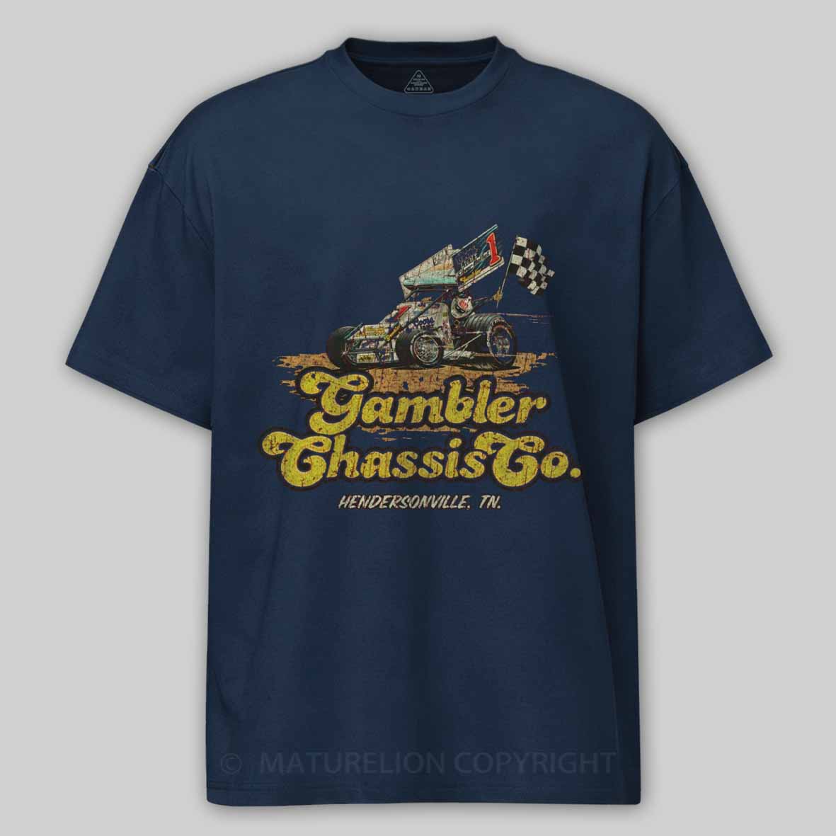 Maturelion Gambler Chassis Co. 1980 Cotton T-shirt