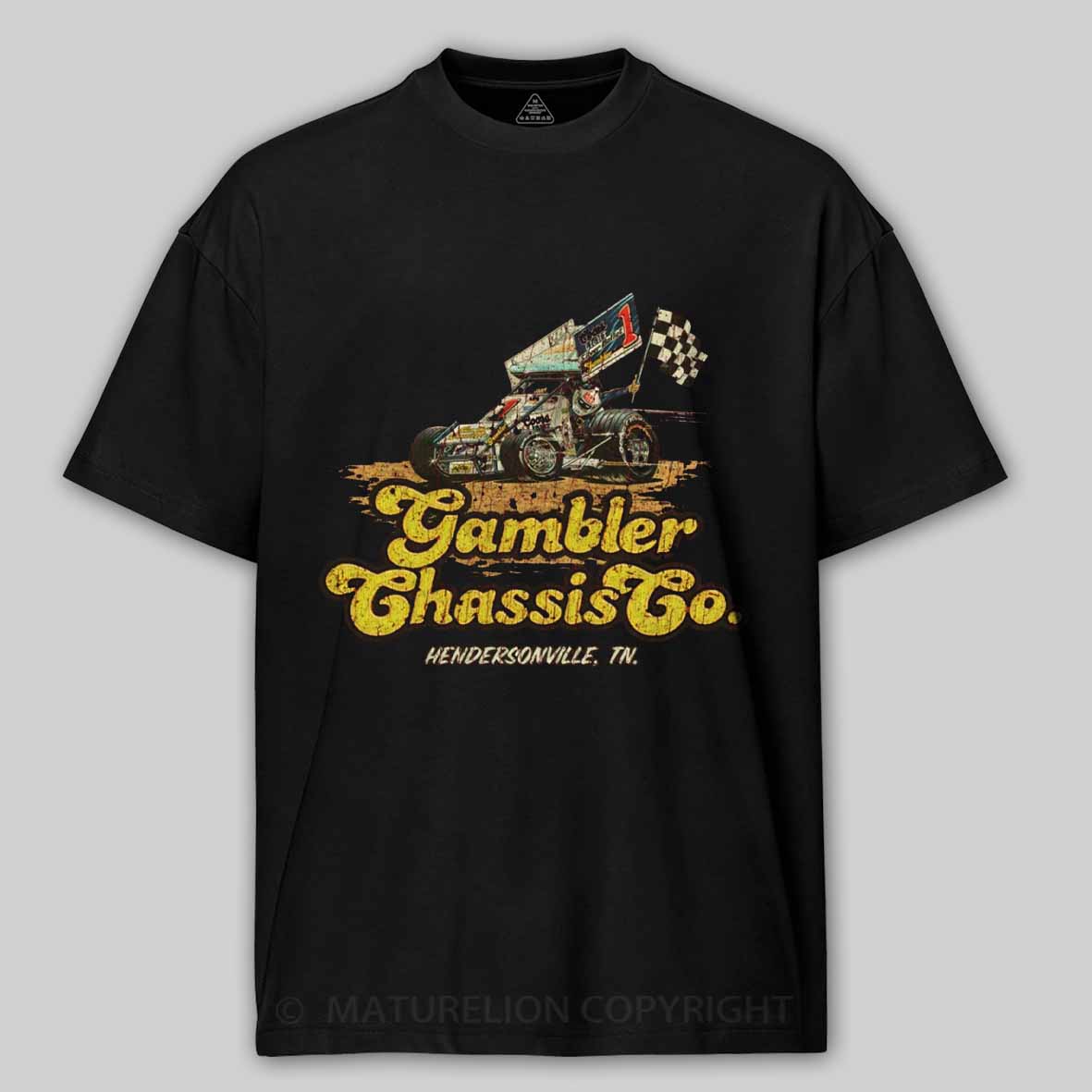 Maturelion Gambler Chassis Co. 1980 Cotton T-shirt