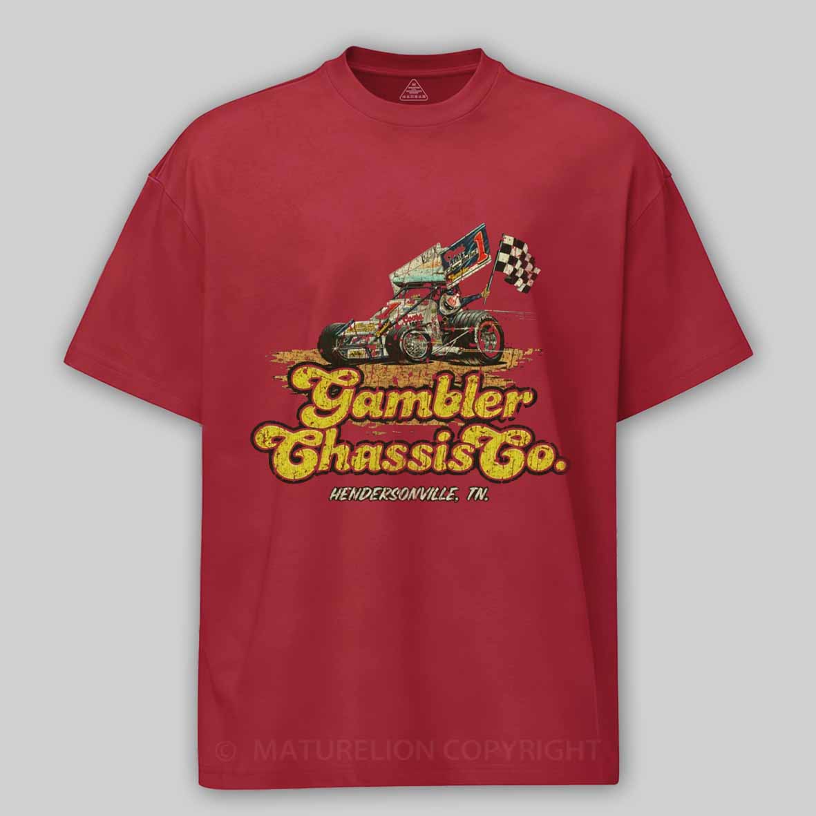 Maturelion Gambler Chassis Co. 1980 Cotton T-shirt