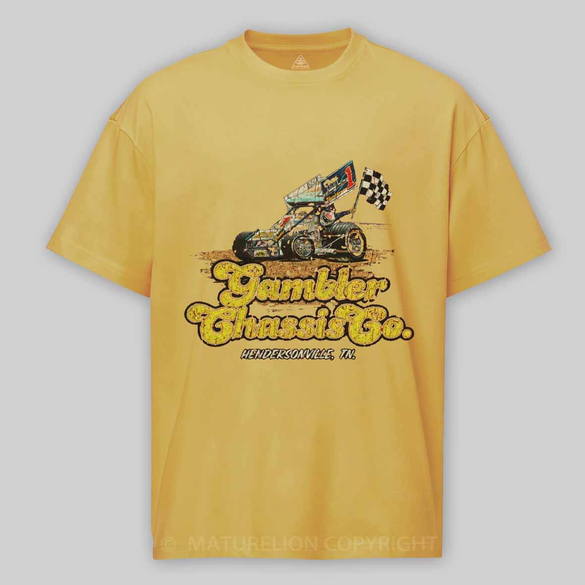 Maturelion Gambler Chassis Co. 1980 Cotton T-shirt