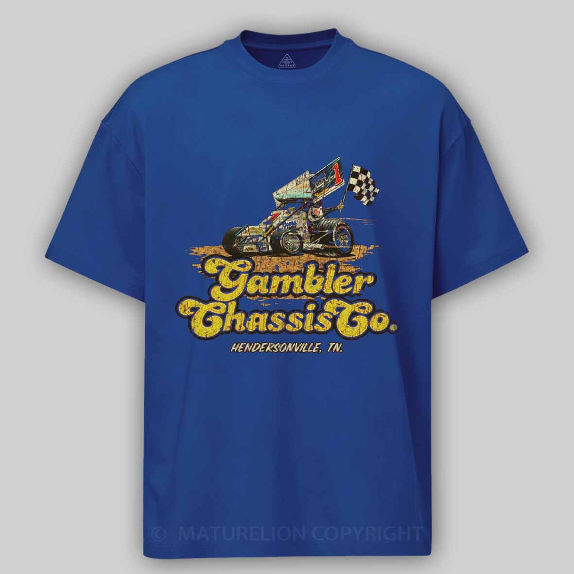 Maturelion Gambler Chassis Co. 1980 Cotton T-shirt