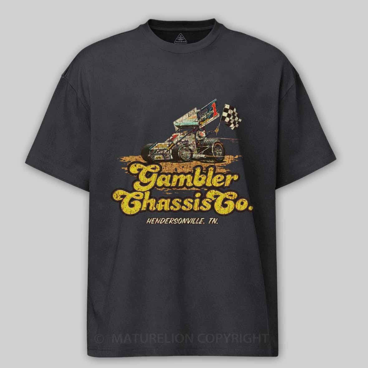 Maturelion Gambler Chassis Co. 1980 Cotton T-shirt