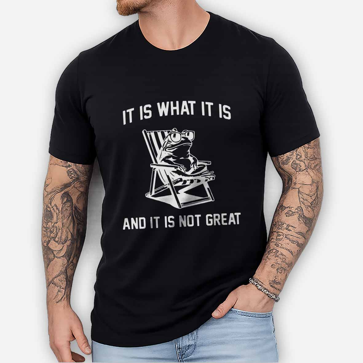 Maturelion Men's T-Shirt It Is What It Is Cotton T-Shirt