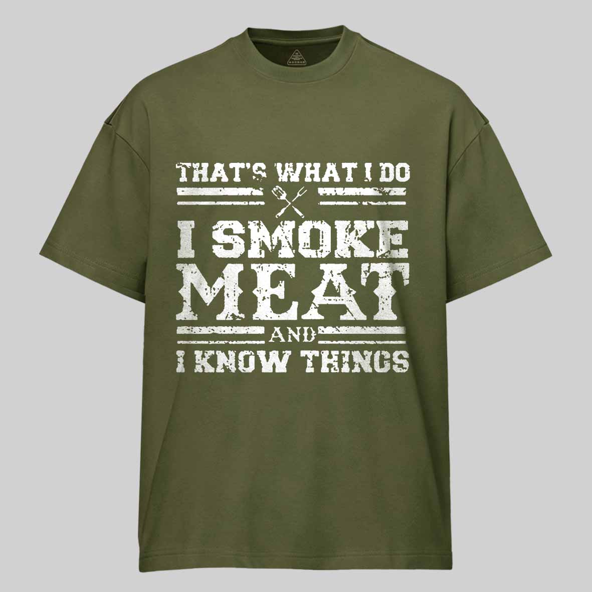 That's What I Do I Smoke Meat And I Know Things Funny Barbecue Cotton T-shirt 