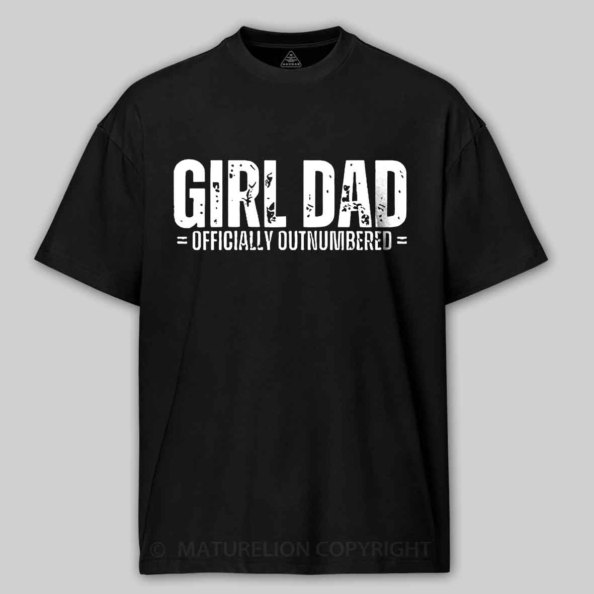 Girl Dad Officially Outnumbered Father's Day Cotton T-shirt