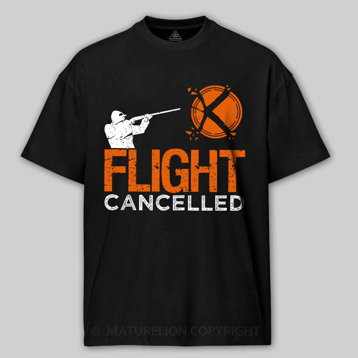 Maturelion Men's T-Shirt Flight Cancelled Cotton T-Shirt