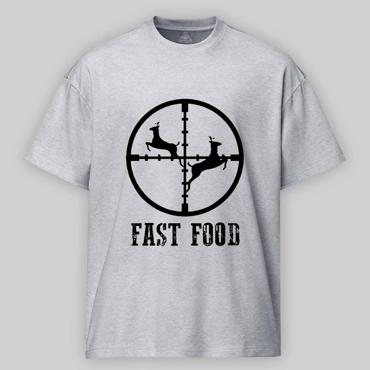 Fast Food Deer Hunting Gift Cotton T-shirt (Free Customization)