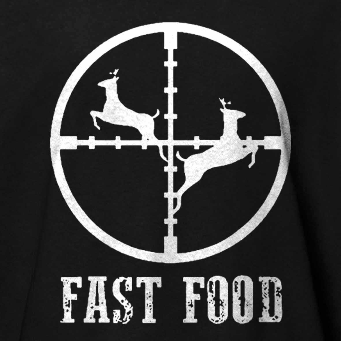 Fast Food Deer Hunting Gift Cotton T-shirt (Free Customization)