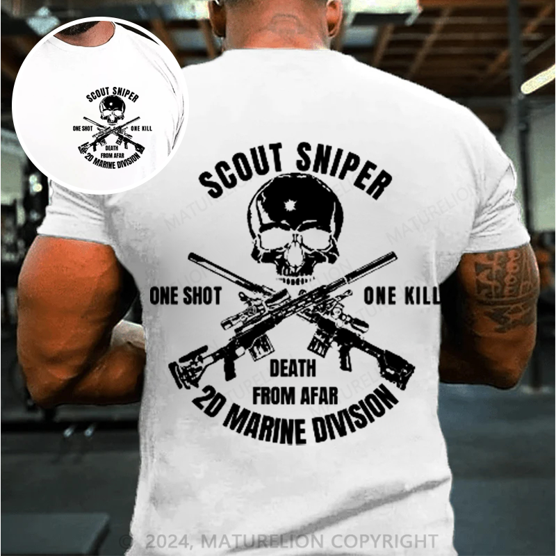 Maturelion Men's T-shirt Scout Sniper Camp 2d Cotton T-shirt