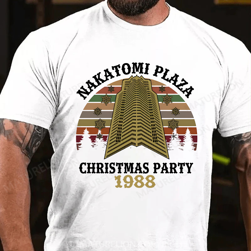 Maturelion Men's T-Shirt Nakatomi Plaza Christmas Party 1988 Christmas T-Shirt