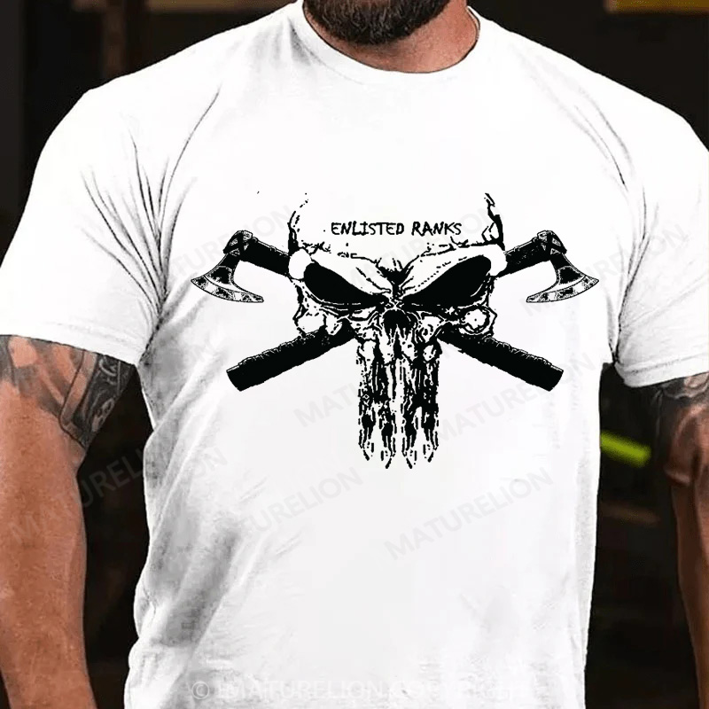 Maturelion Men's T-shirt Enlisted Ranks Cotton T-shirt
