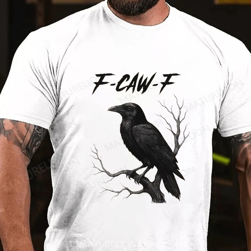 Maturelion Men's T-shirt F-Caw-F Cotton T-shirt