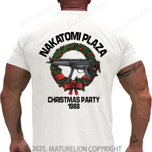 Maturelion Men's T-shirt Nakatomi Plaza Christmas Party 1988 Cotton T-shirt
