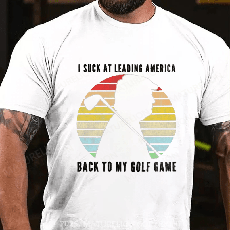 Maturelion Men's T-shirt Gone ... to Golf Essential Cotton T-shirt