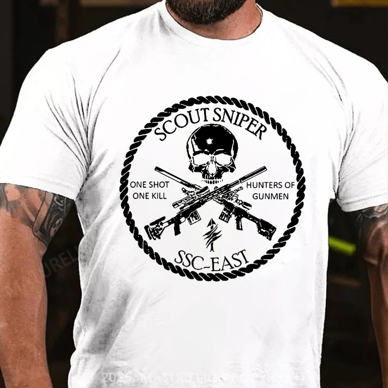 Maturelion Men's T-shirt Scout Sniper Classic Cotton T-shirt