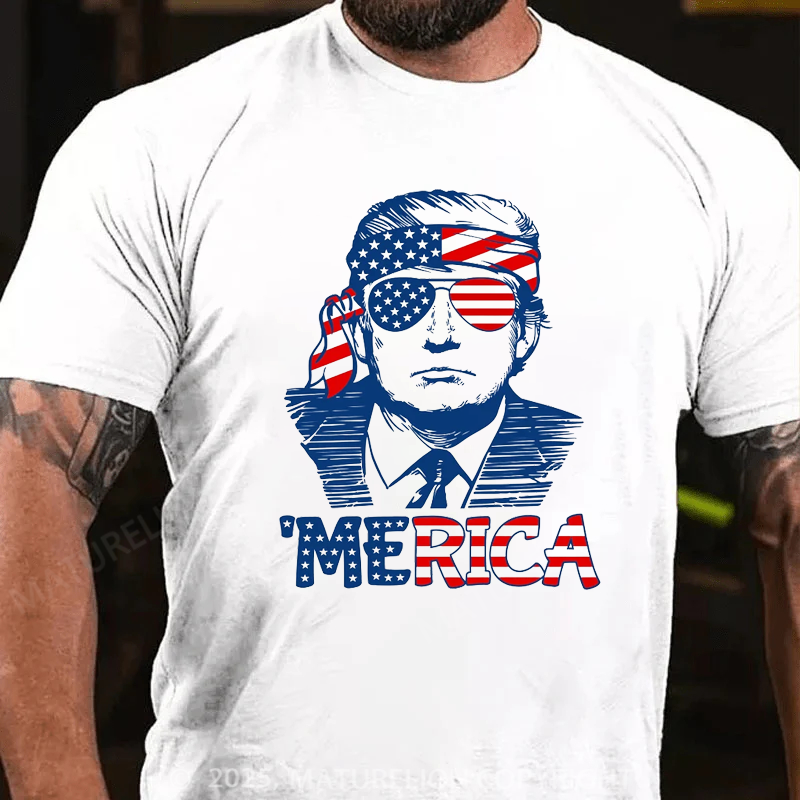 Maturelion Men's T-Shirt American 4th Of July T-shirt