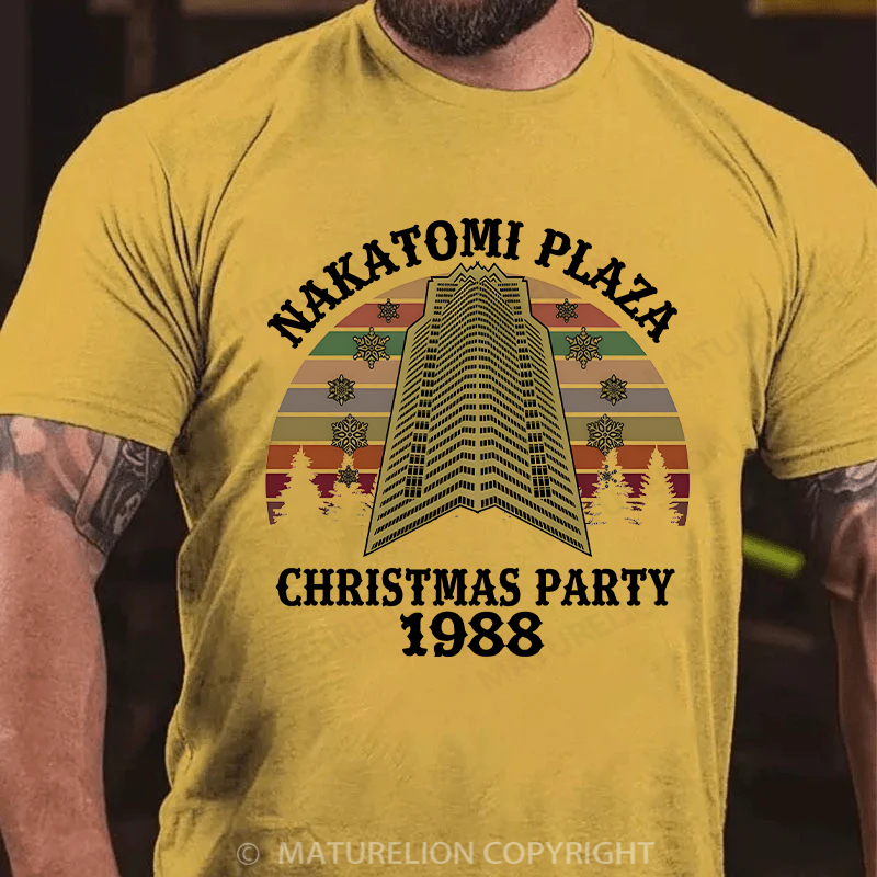 Maturelion Men's T-Shirt Nakatomi Plaza Christmas Party 1988 Christmas T-Shirt