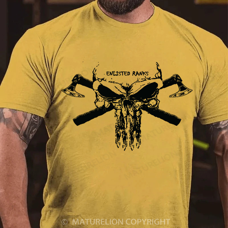 Maturelion Men's T-shirt Enlisted Ranks Cotton T-shirt