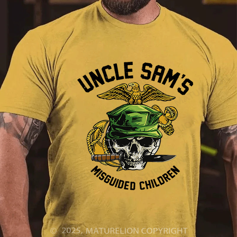 Maturelion Men's T-Shirt Uncle Sam's Misguided Children T-Shirt