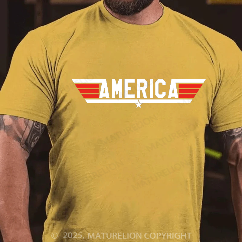 Maturelion Men's T-shirt America 4th Of July T-shirt
