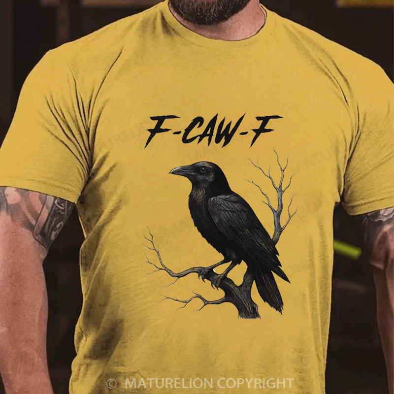 Maturelion Men's T-shirt F-Caw-F Cotton T-shirt