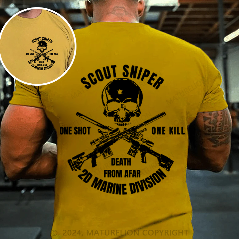 Maturelion Men's T-shirt Scout Sniper Camp 2d Cotton T-shirt