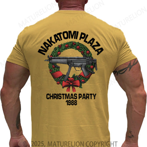 Maturelion Men's T-shirt Nakatomi Plaza Christmas Party 1988 Cotton T-shirt