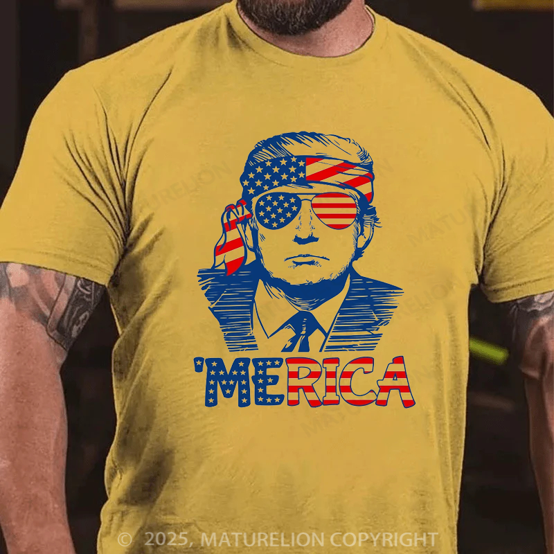 Maturelion Men's T-Shirt American 4th Of July T-shirt