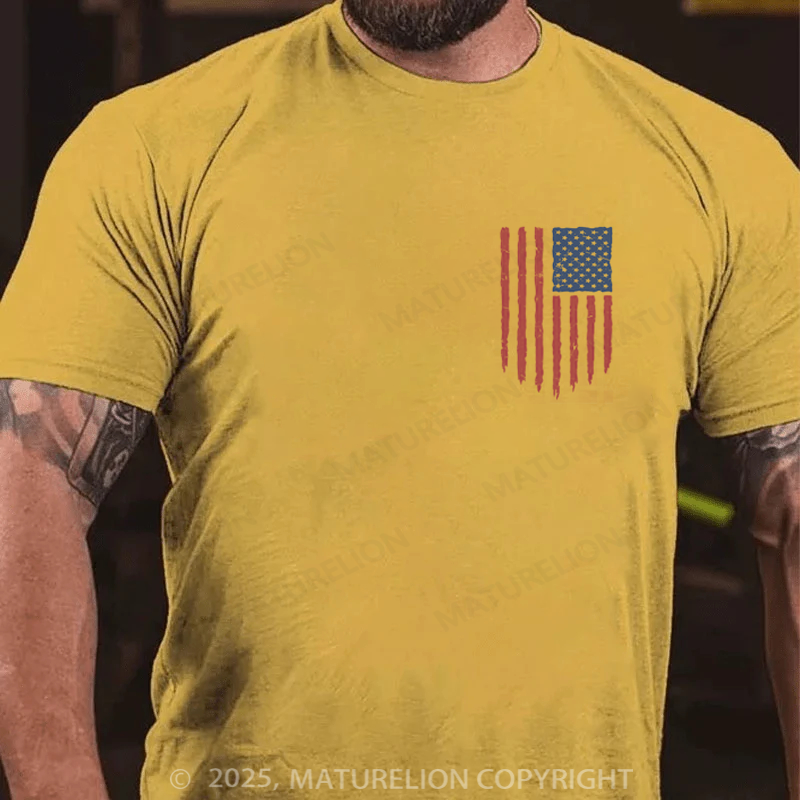 Maturelion Men's T-Shirt American Flag 4th Of July T-shirt