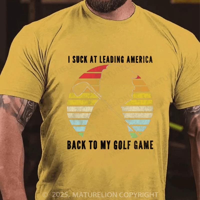 Maturelion Men's T-shirt Gone ... to Golf Essential Cotton T-shirt