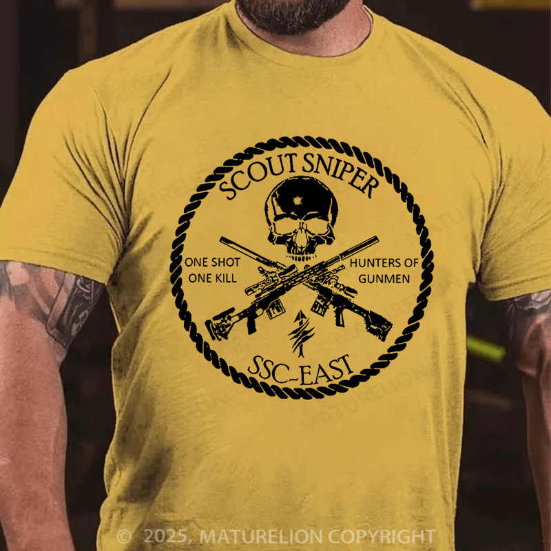 Maturelion Men's T-shirt Scout Sniper Classic Cotton T-shirt