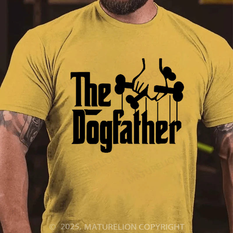 Maturelion Men's T-shirt The Dog Father Father's Day T-shirt