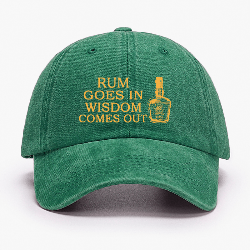 Rum Goes In Wisdom Comes Out Funny Cap-Maturelion