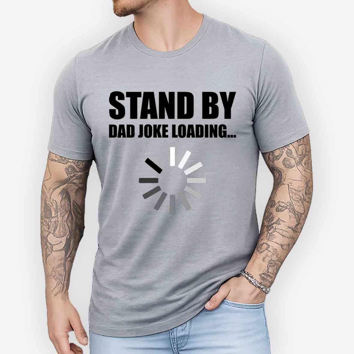 Maturelion Funny Dad Joke Loading Design Cotton T-shirt