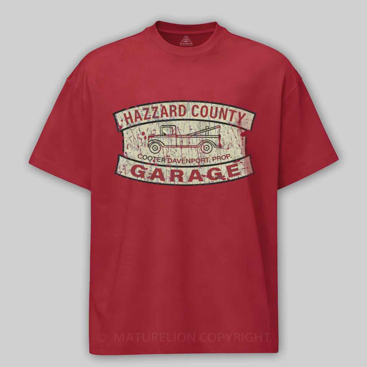 Maturelion Hazzard County Garage 1979 Cotton T-shirt