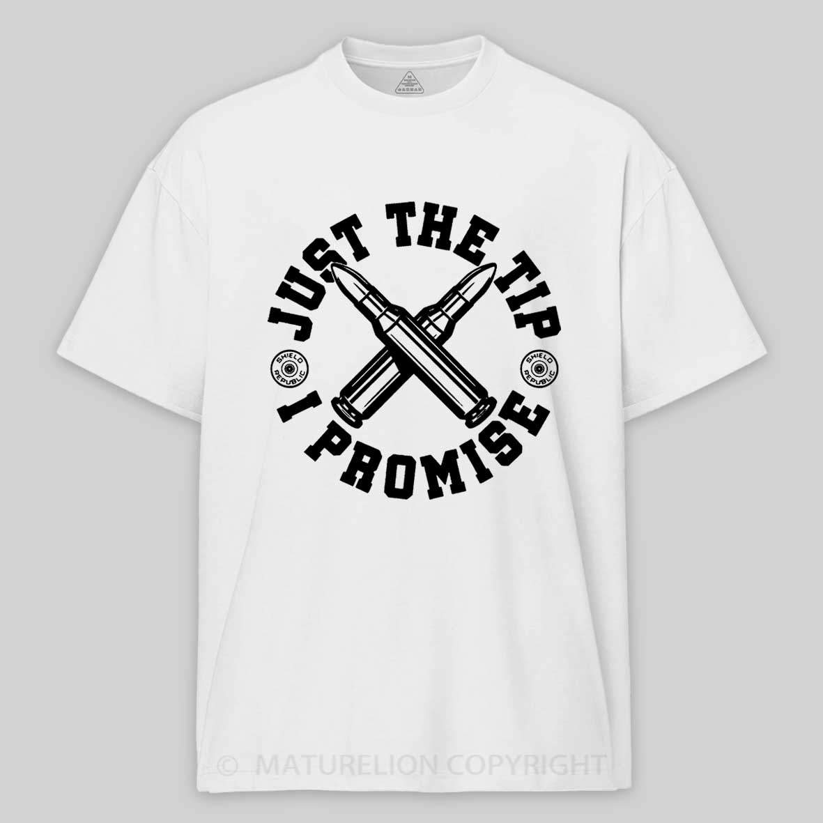 Maturelion Men's T-shirt Just the Tip I Promise Cotton T-shirt