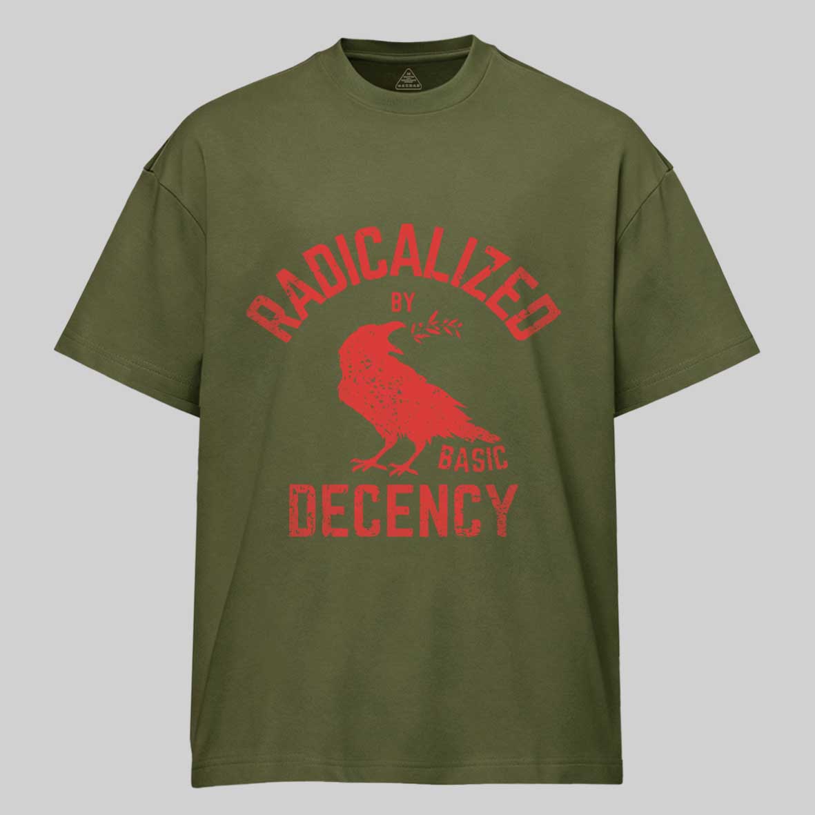 Maturelion Radicalized By Basic Decency Cotton T-shirt