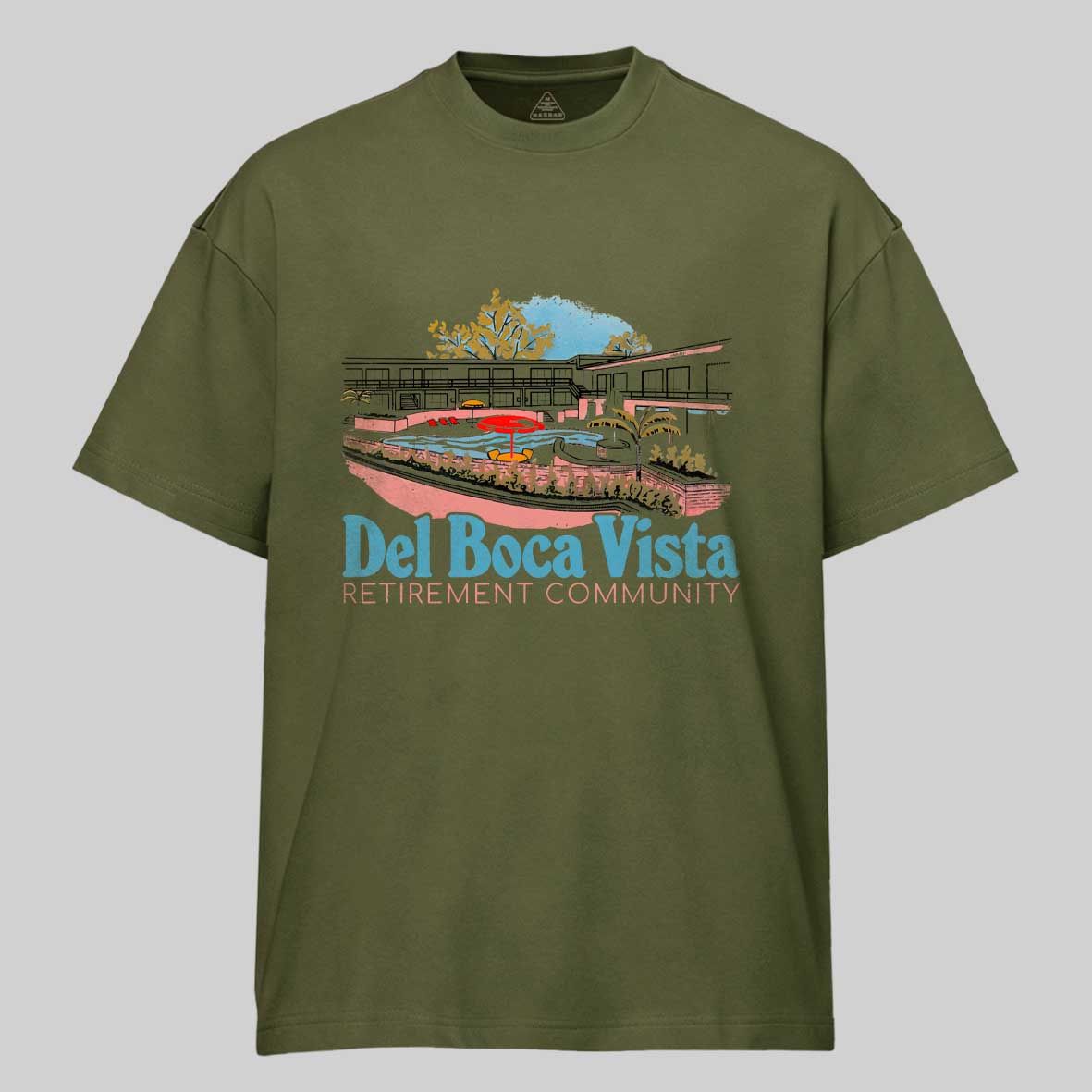 Maturelion Del Boca Vista Retirement Community - Retro Original Design Cotton T-shirt