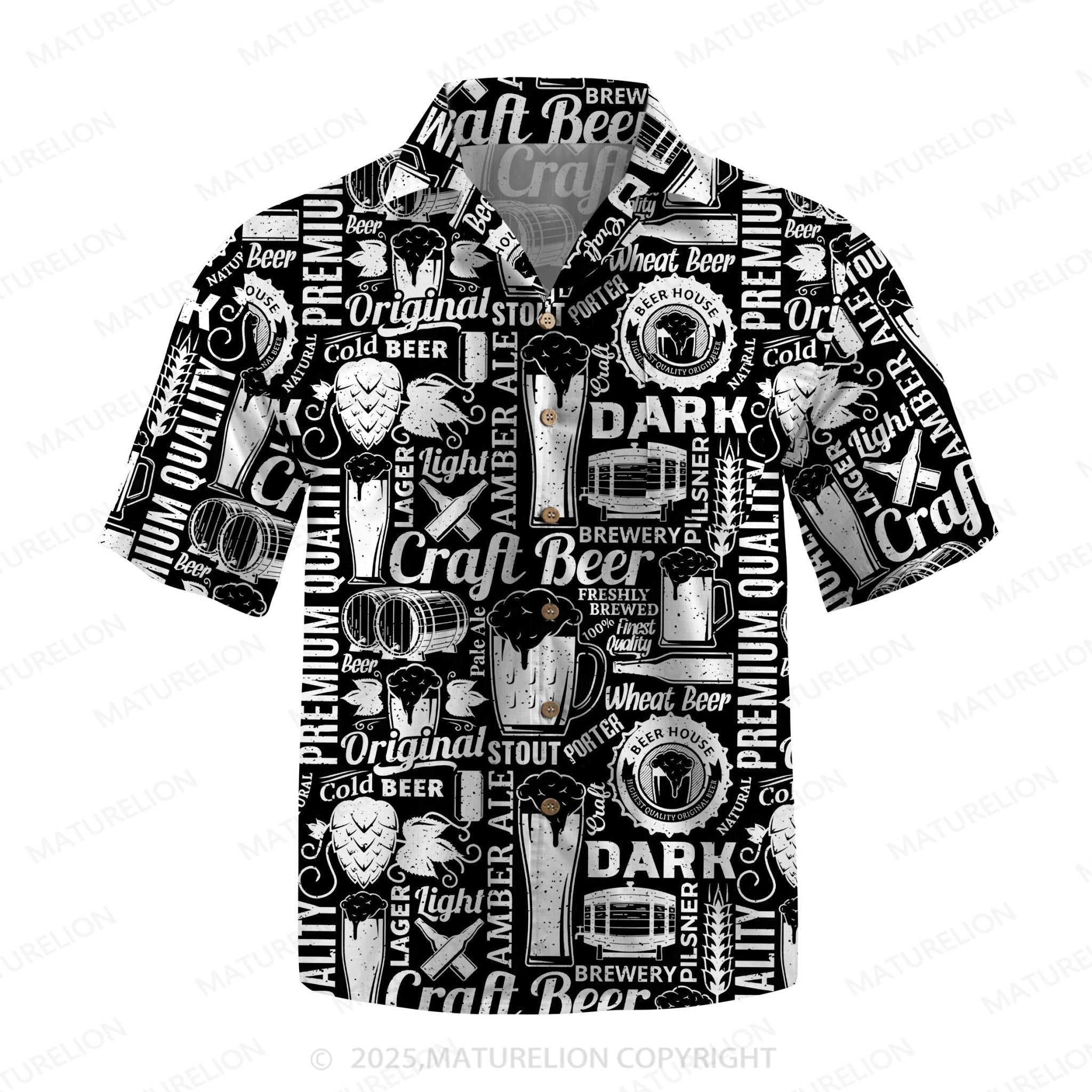 Maturelion Men's Hawaiian Shirt Palm Paradise Hawaiian Shirt