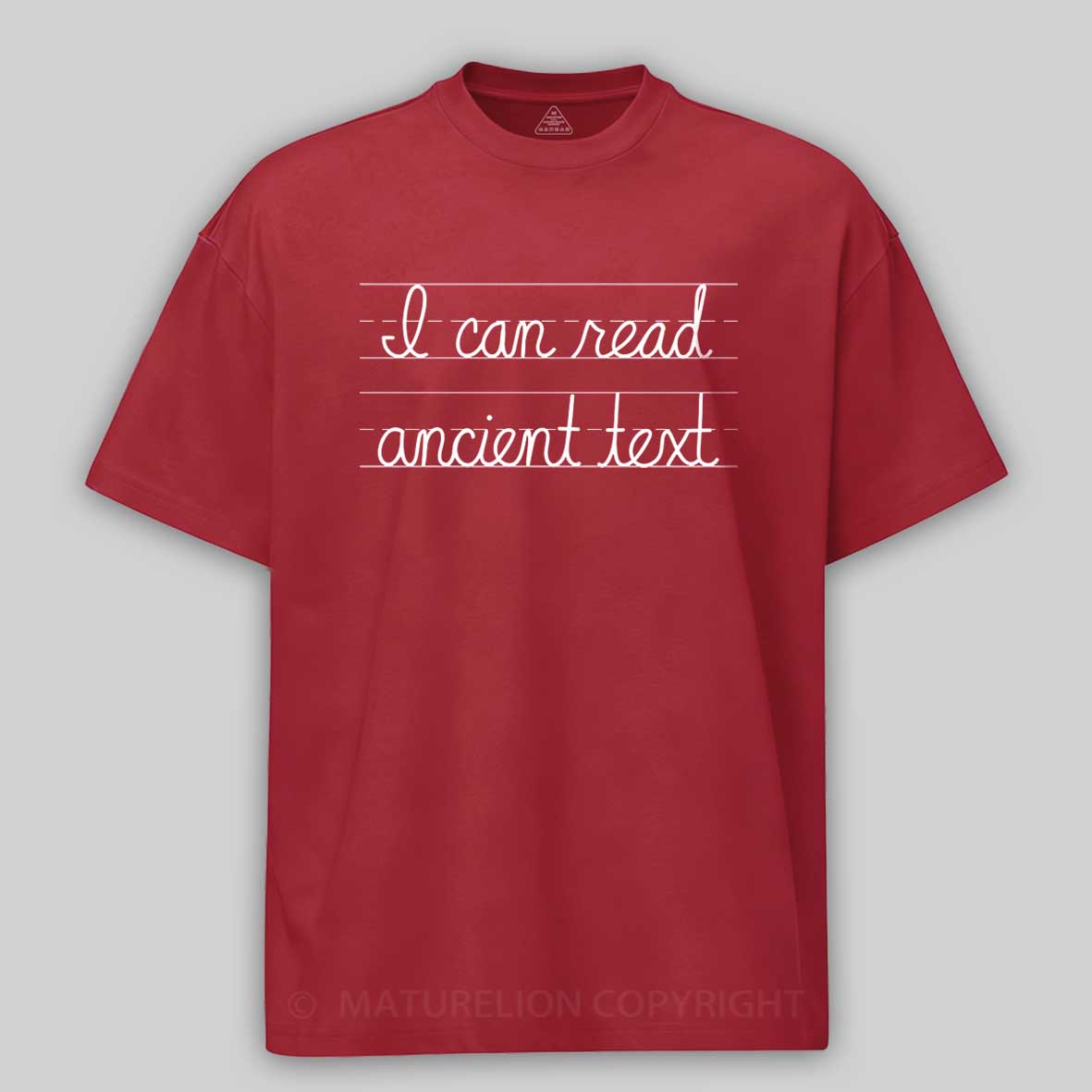 Maturelion Ancient Text Cotton T-shirt