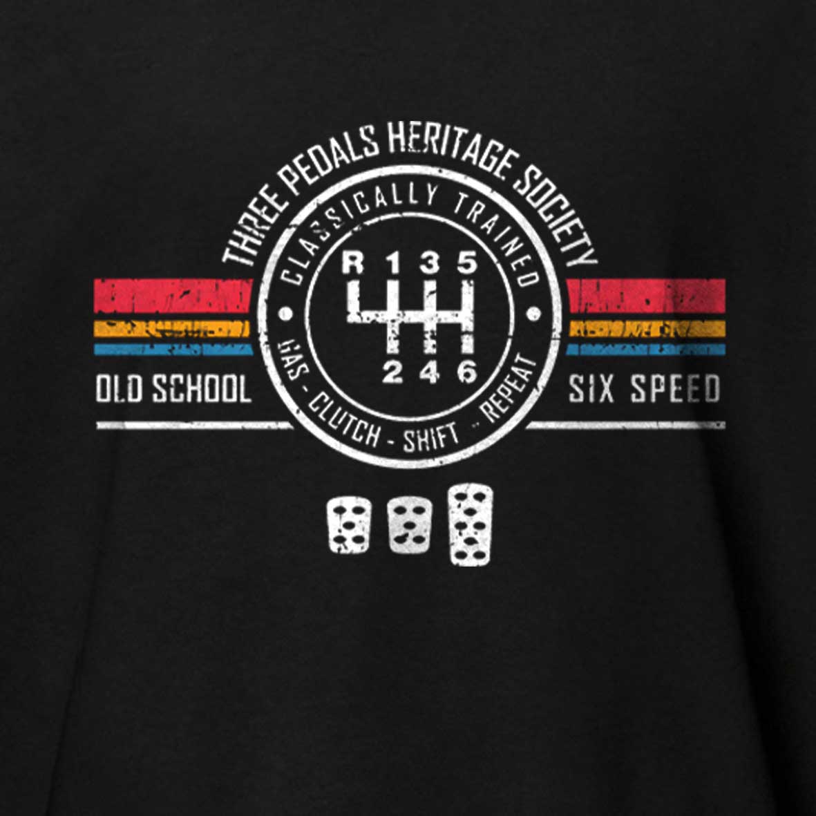 Maturelion Three Pedals Heritage Society Cotton T-shirt