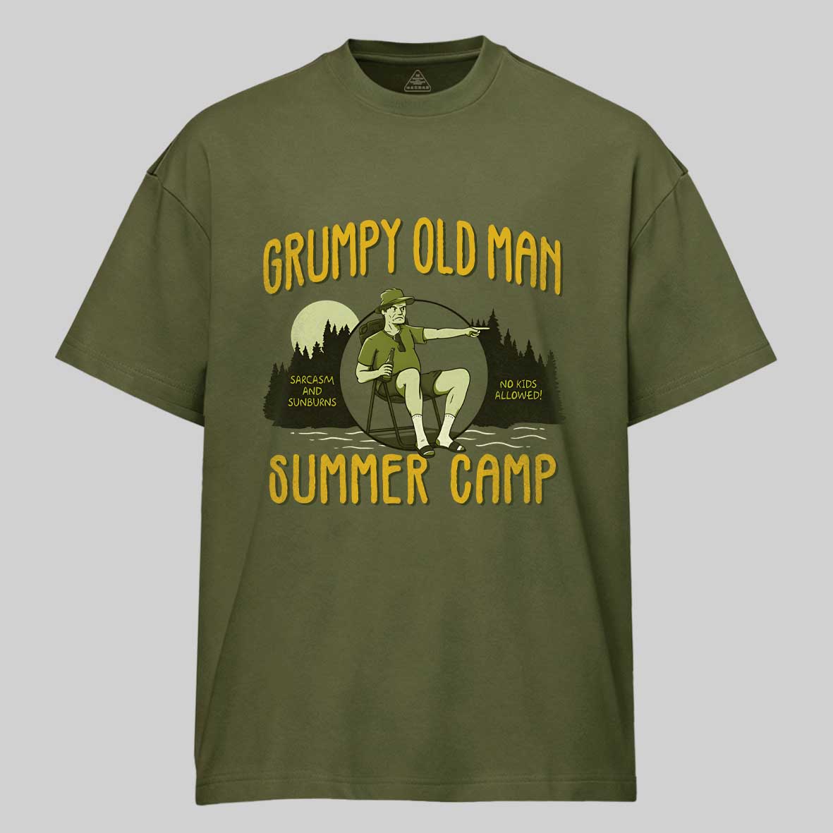 Maturelion Grumpy Old Man Summer Camp Cotton T-shirt