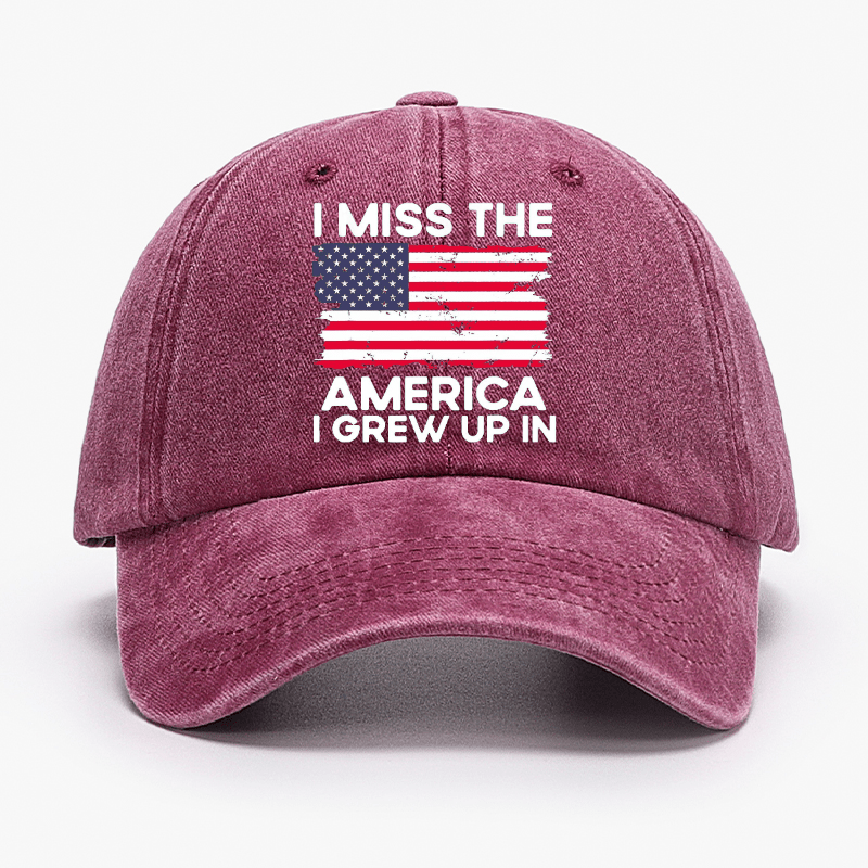 I Miss The America I Grew Up In USA Flag Cap (Free Customization)-Maturelion