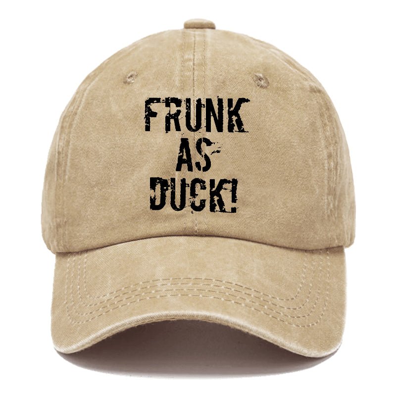 Frunk As Duck Funny Drunk Print Cap-Maturelion